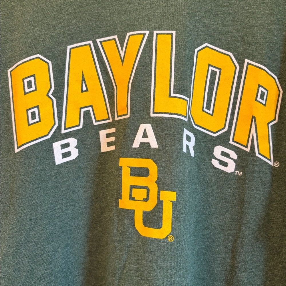 NWT Colosseum Baylor Bears Green Tee with Yellow & White Logo - Picture 2 of 5
